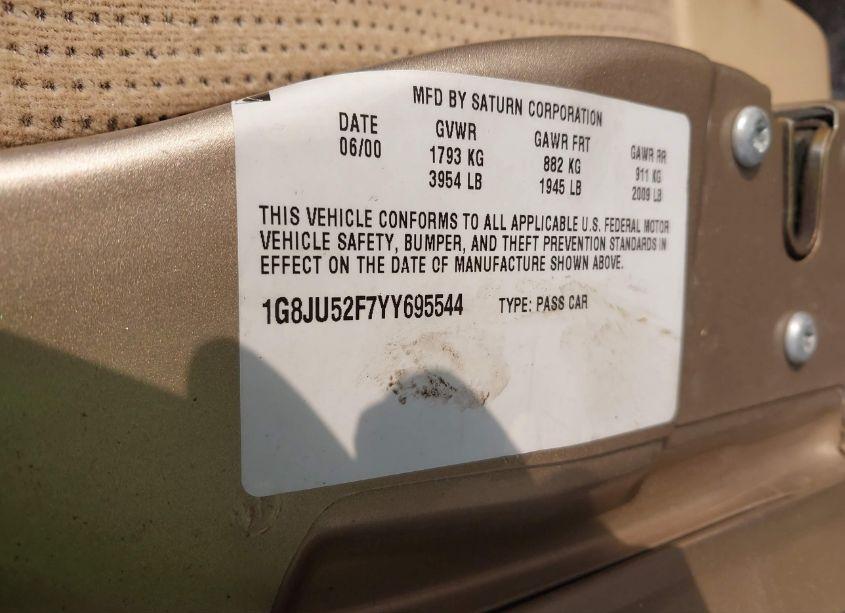 Photo 9 of 2000 Saturn Ls1 N/A (VIN 1G8JU52F7YY695544)