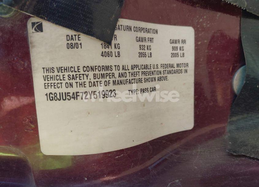 Photo 9 of 2002 Saturn L-series L200 (VIN 1G8JU54F72Y519923)