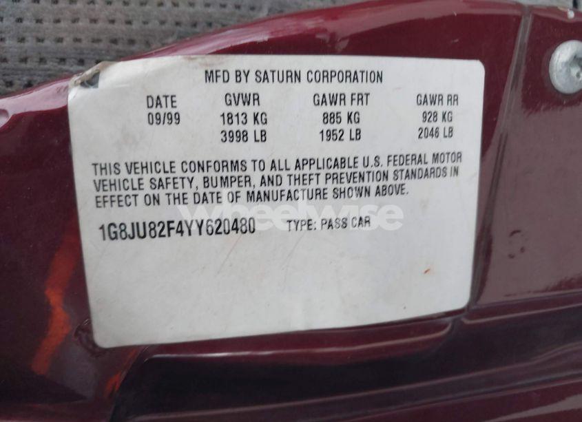 Photo 9 of 2000 Saturn Lw1 (VIN 1G8JU82F4YY620480)