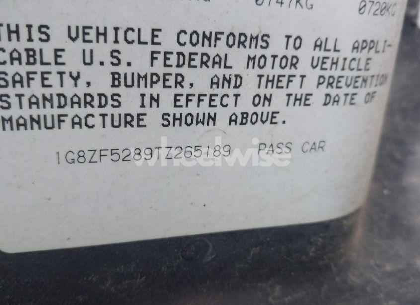 Photo 9 of 1996 Saturn Sl N/A (VIN 1G8ZF5289TZ265189)