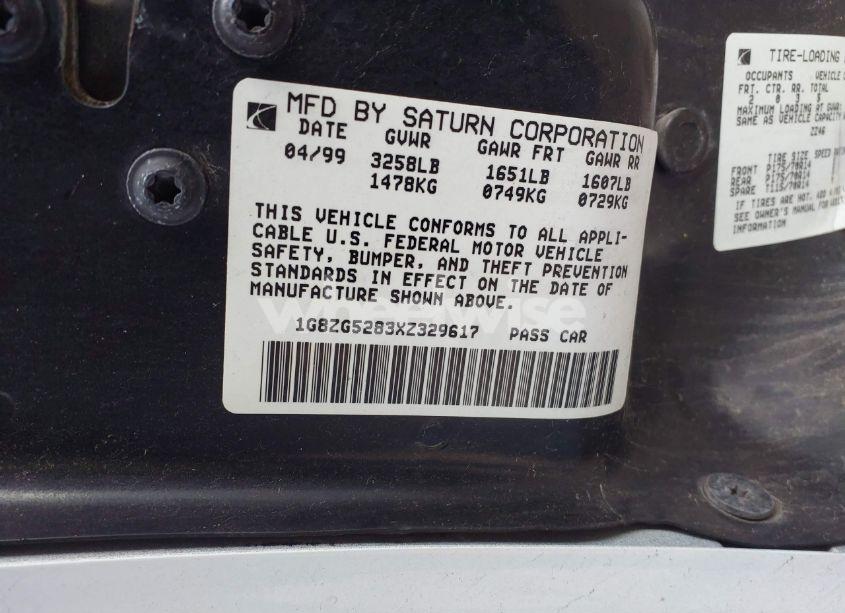 Photo 9 of 1999 Saturn Sl1 N/A (VIN 1G8ZG5283XZ329617)