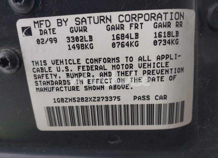 Photo 9 of 1999 Saturn Sl1 N/A (VIN 1G8ZH5282XZ273375)