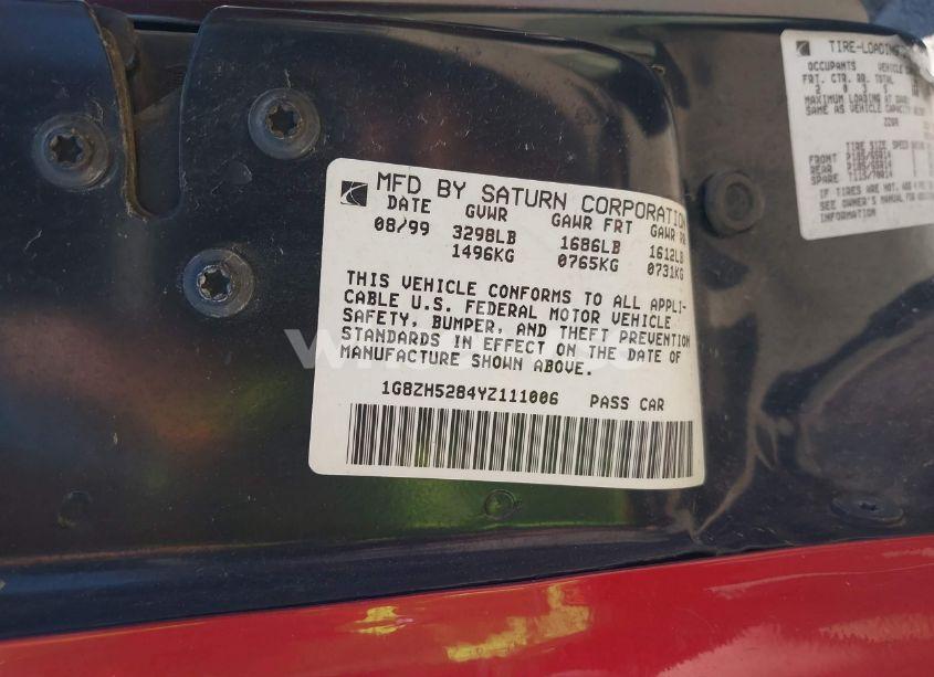 Photo 9 of 2000 Saturn Sl1 N/A (VIN 1G8ZH5284YZ111006)