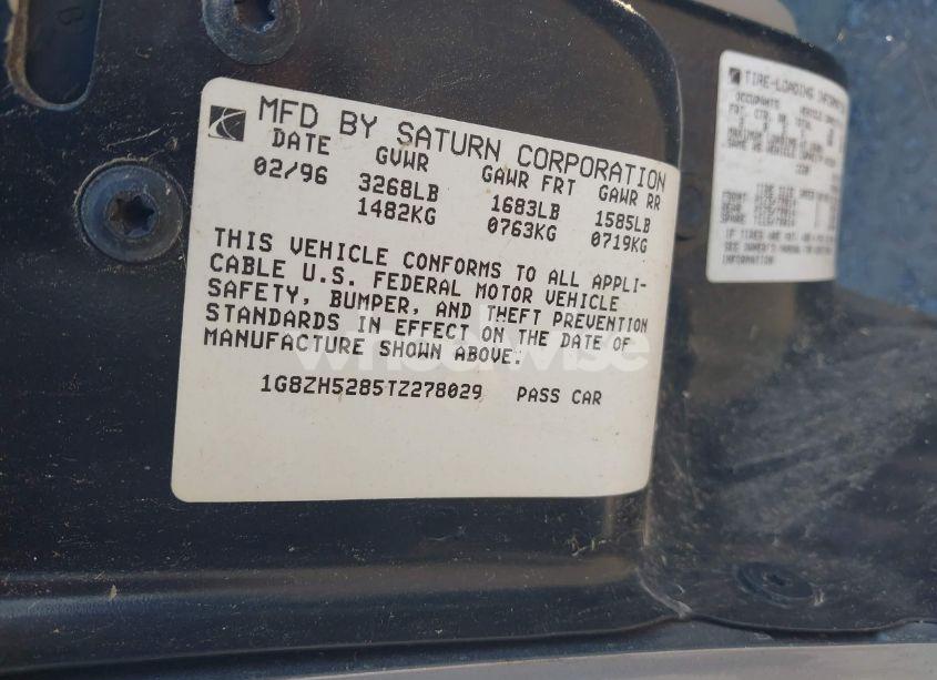 Photo 9 of 1996 Saturn Sl1 N/A (VIN 1G8ZH5285TZ278029)