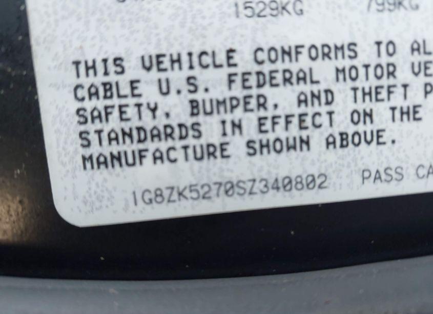 Photo 9 of 1995 Saturn Sl2 N/A (VIN 1G8ZK5270SZ340802)