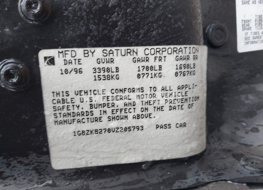 Photo 9 of 1997 Saturn Sw SW2 (VIN 1G8ZK8270VZ205793)