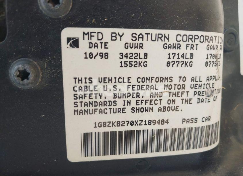 Photo 9 of 1999 Saturn Sw2 N/A (VIN 1G8ZK8270XZ189484)