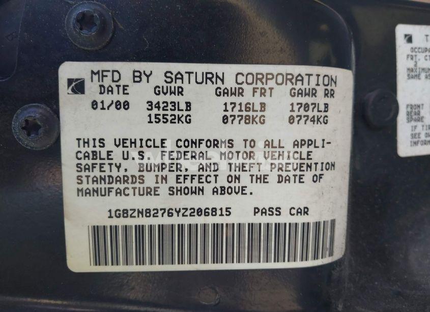 Photo 9 of 2000 Saturn Sw2 N/A (VIN 1G8ZN8276YZ206815)