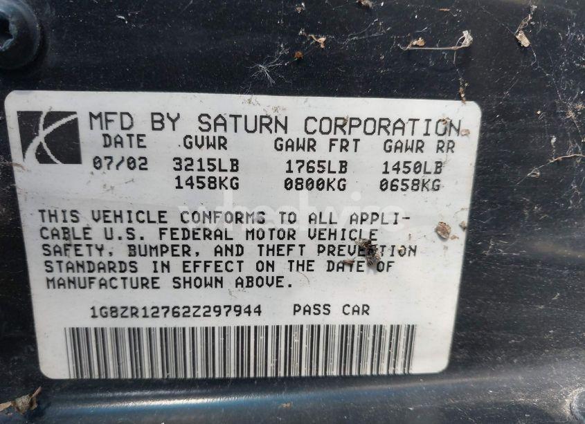 Photo 9 of 2002 Saturn S-series SC2 (VIN 1G8ZR12762Z297944)