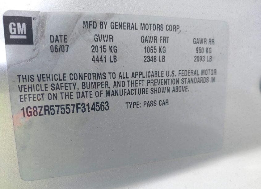 Photo 9 of 2007 Saturn Aura GREEN LINE HYBRID (VIN 1G8ZR57557F314563)