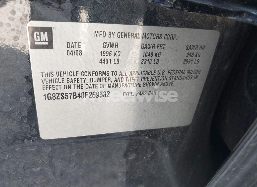 Photo 9 of 2008 Saturn Aura XE (VIN 1G8ZS57B48F269532)