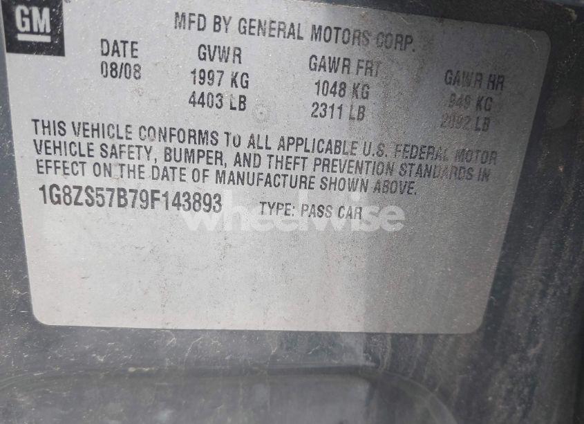 Photo 9 of 2009 Saturn Aura XE (VIN 1G8ZS57B79F143893)