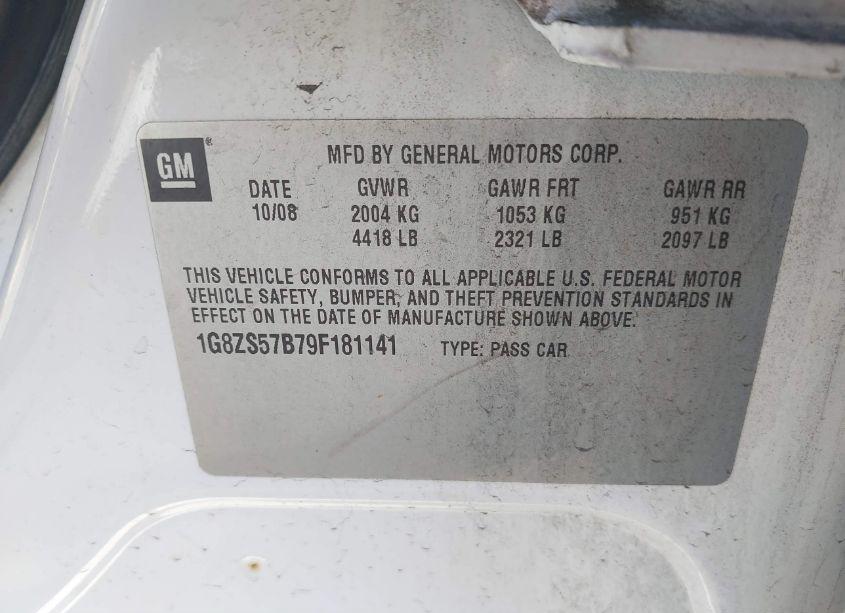 Photo 9 of 2009 Saturn Aura XE (VIN 1G8ZS57B79F181141)