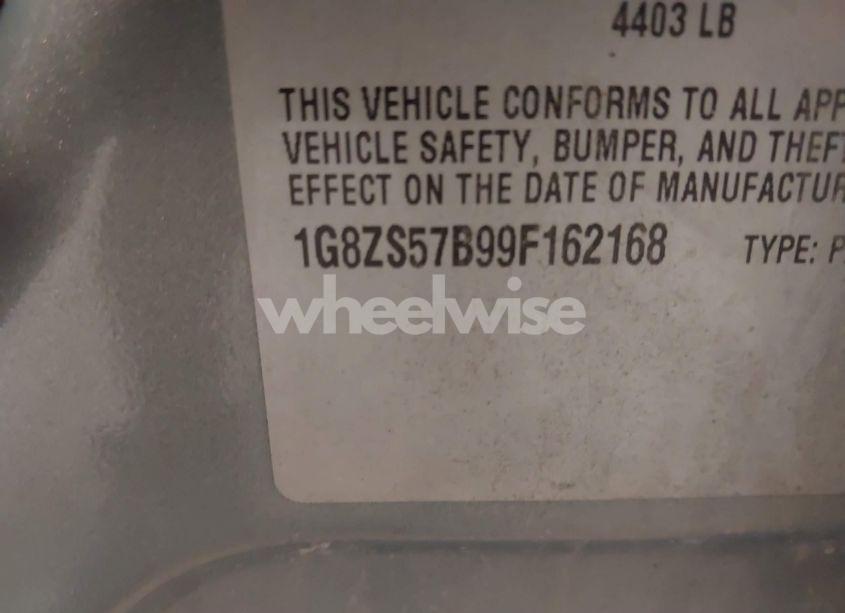 Photo 9 of 2009 Saturn Aura XE (VIN 1G8ZS57B99F162168)