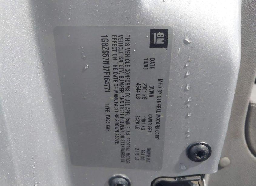 Photo 9 of 2007 Saturn Aura XE (VIN 1G8ZS57N07F164771)