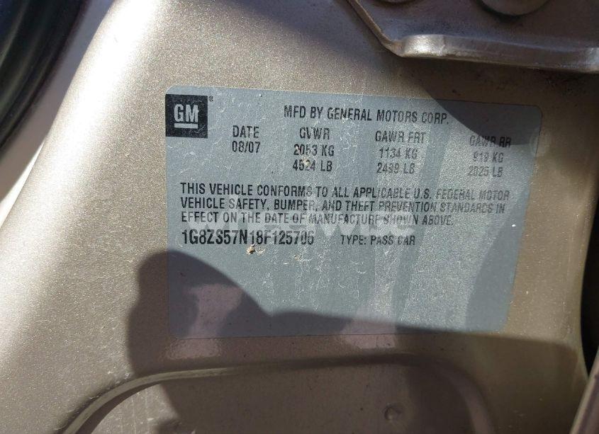 Photo 9 of 2008 Saturn Aura XE (VIN 1G8ZS57N18F125706)