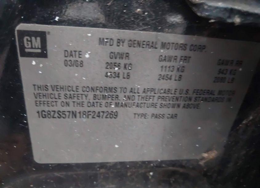 Photo 9 of 2008 Saturn Aura XE (VIN 1G8ZS57N18F247269)