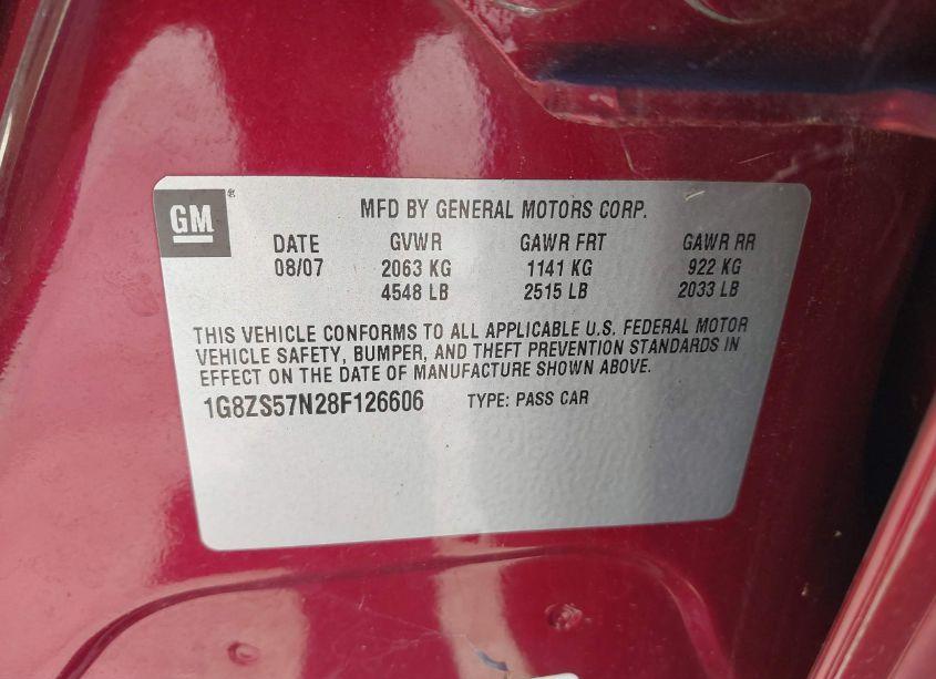 Photo 9 of 2008 Saturn Aura XE (VIN 1G8ZS57N28F126606)