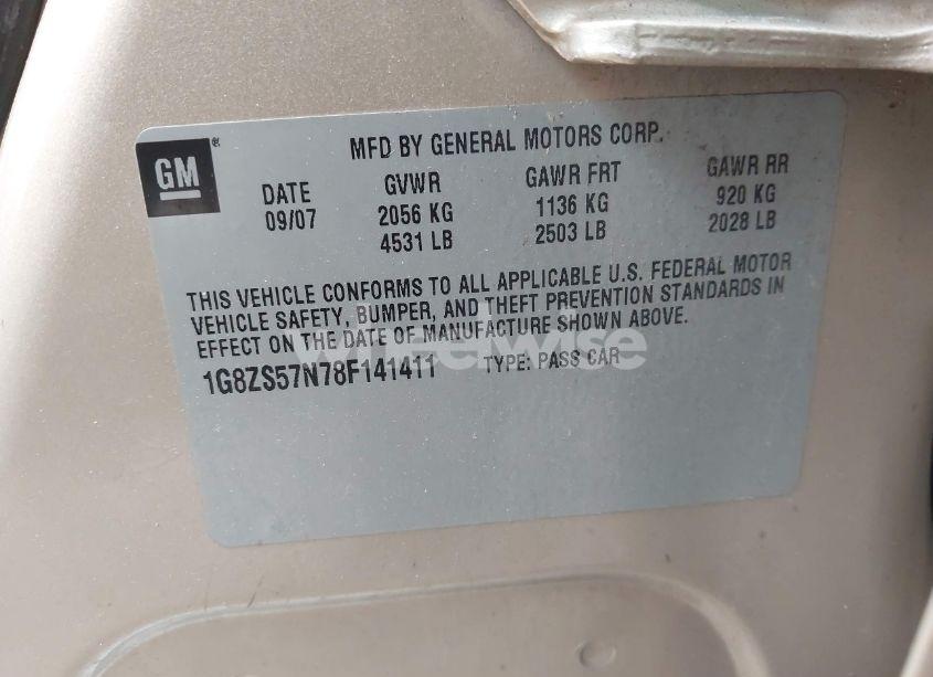 Photo 9 of 2008 Saturn Aura XE (VIN 1G8ZS57N78F141411)