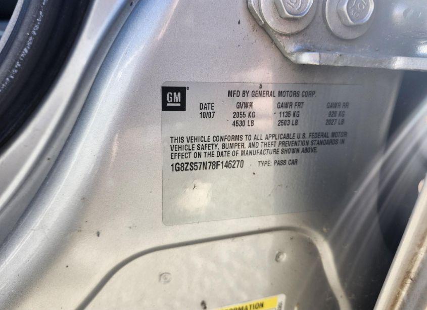 Photo 9 of 2008 Saturn Aura (VIN 1G8ZS57N78F146270)