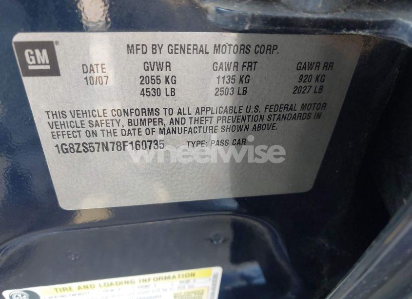 Photo 9 of 2008 Saturn Aura XE (VIN 1G8ZS57N78F160735)