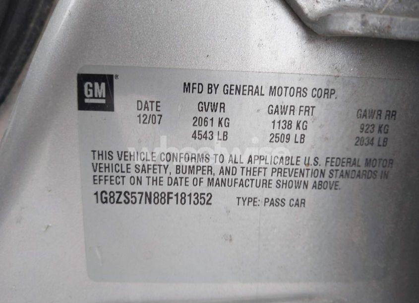 Photo 9 of 2008 Saturn Aura XE (VIN 1G8ZS57N88F181352)