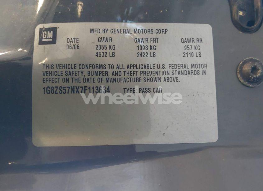 Photo 9 of 2007 Saturn Aura XE (VIN 1G8ZS57NX7F113634)