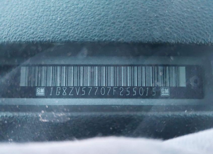 Photo 9 of 2007 Saturn Aura XR (VIN 1G8ZV57707F255015)