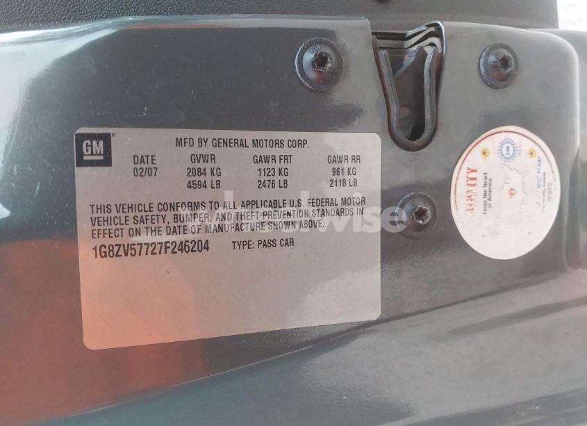 Photo 9 of 2007 Saturn Aura XR (VIN 1G8ZV57727F246204)