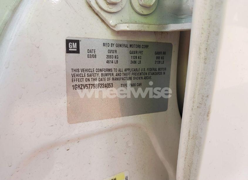 Photo 9 of 2008 Saturn Aura XR (VIN 1G8ZV57758F224053)