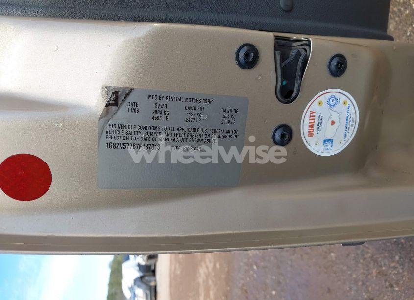 Photo 9 of 2007 Saturn Aura XR (VIN 1G8ZV57767F187013)