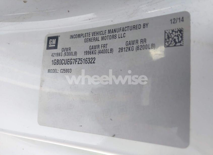 Photo 9 of 2015 Chevrolet Silverado 2500HD WT (VIN 1GB0CUEG7FZ516322)