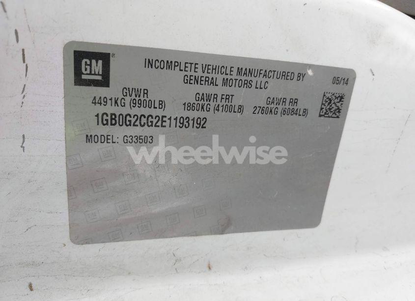 Photo 8 of 2014 Chevrolet Express CUTAWAY 3500 (VIN 1GB0G2CG2E1193192)