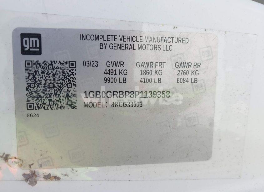 Photo 9 of 2023 Chevrolet Express CUTAWAY WORK VAN (VIN 1GB0GRBP8P1139358)