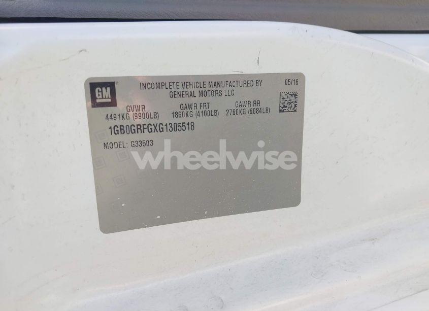 Photo 8 of 2016 Chevrolet Express CUTAWAY 3500 (VIN 1GB0GRFGXG1305518)