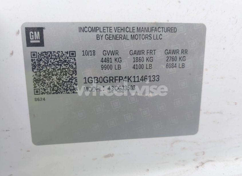 Photo 8 of 2019 Chevrolet Express CUTAWAY WORK VAN (VIN 1GB0GRFP4K1146133)