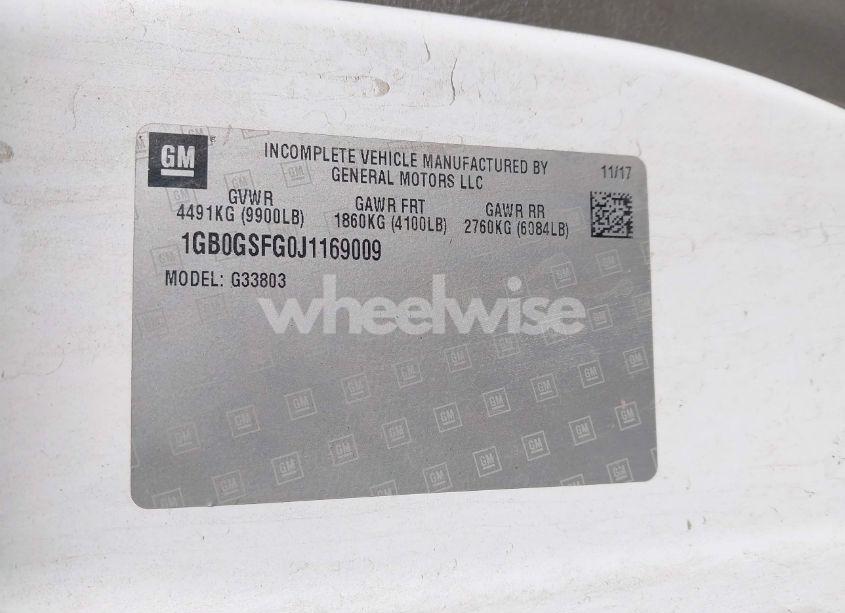 Photo 8 of 2018 Chevrolet Express CUTAWAY WORK VAN (VIN 1GB0GSFG0J1169009)