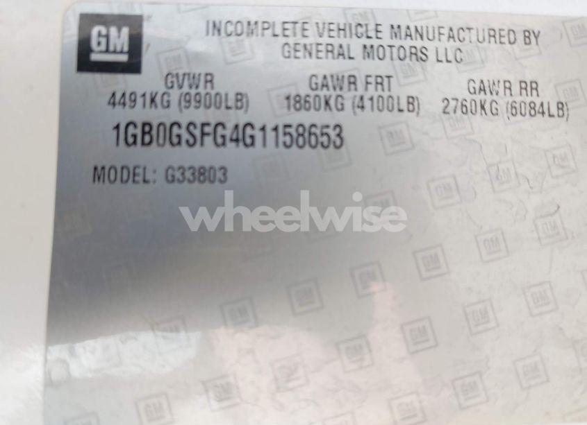 Photo 8 of 2016 Chevrolet Express CUTAWAY 3500 (VIN 1GB0GSFG4G1158653)