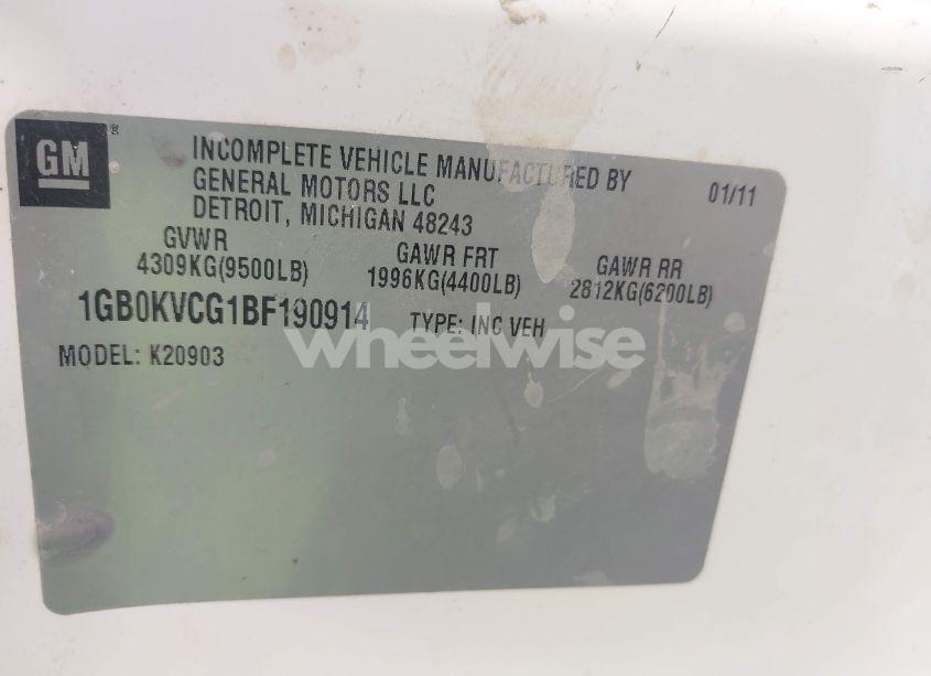 Photo 9 of 2011 Chevrolet Silverado 2500HD WORK TRUCK (VIN 1GB0KVCG1BF190914)