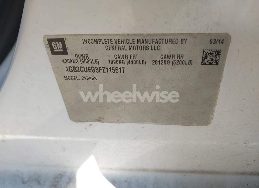 Photo 9 of 2015 Chevrolet Silverado 2500HD WT (VIN 1GB2CUEG3FZ115617)