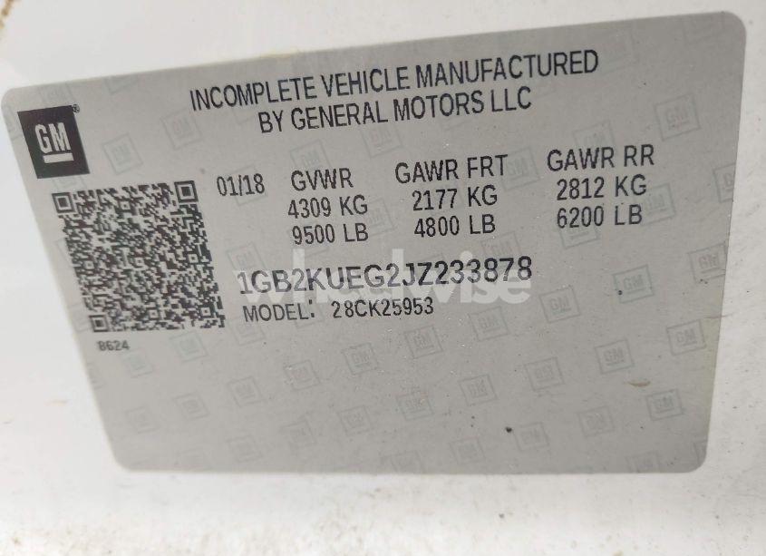 Photo 9 of 2018 Chevrolet Silverado 2500HD WT (VIN 1GB2KUEG2JZ233878)