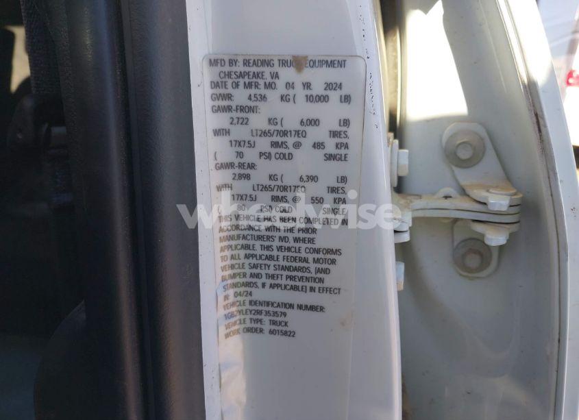 Photo 12 of 2024 Chevrolet Silverado 2500HD 4WD DOUBLE CAB LONG BED WORK TRUCK (VIN 1GB2YLEY2RF353579)