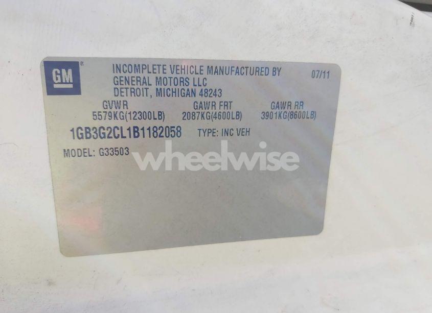 Photo 8 of 2011 Chevrolet Express CUTAWAY DIESEL (VIN 1GB3G2CL1B1182058)