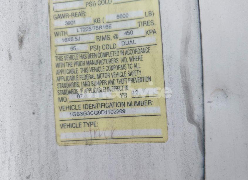 Photo 8 of 2013 Chevrolet Express CUTAWAY 3500 (VIN 1GB3G3CG9D1102209)