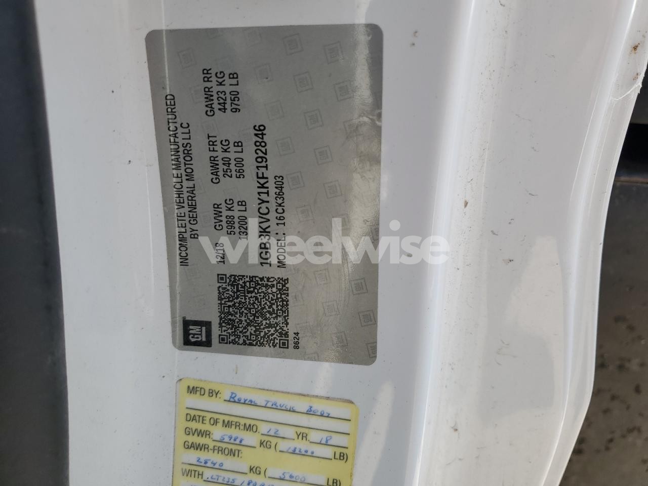 Photo 12 of 2019 CHEVROLET SILVERADO K3500 (VIN 1GB3KVCY1KF192846)