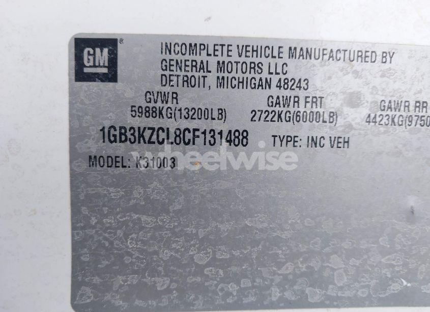 Photo 8 of 2012 Chevrolet Silverado 3500HD CHASSIS WORK TRUCK (VIN 1GB3KZCL8CF131488)