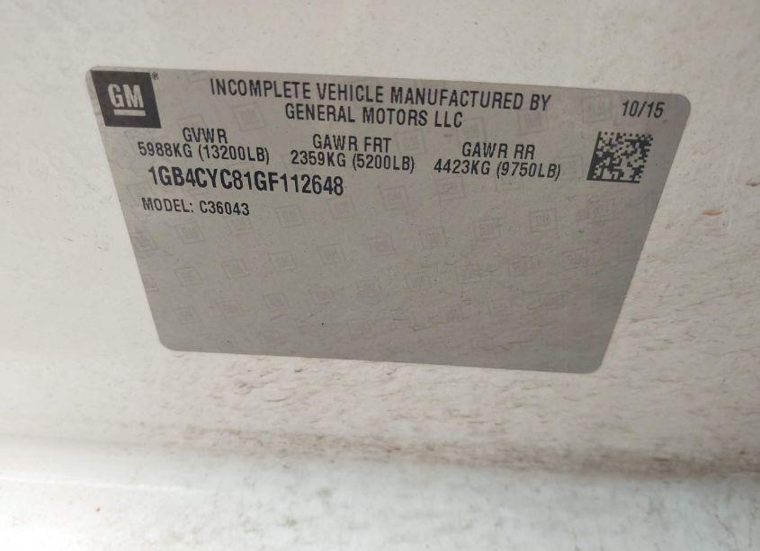 Photo 8 of 2016 Chevrolet Silverado 3500HD CHASSIS WT (VIN 1GB4CYC81GF112648)