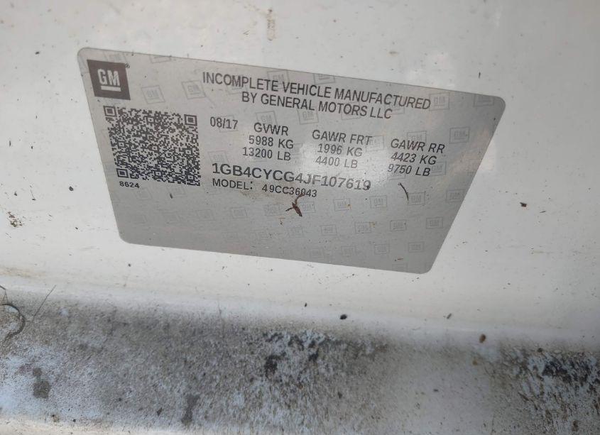 Photo 8 of 2018 Chevrolet Silverado 3500HD CHASSIS WT (VIN 1GB4CYCG4JF107619)