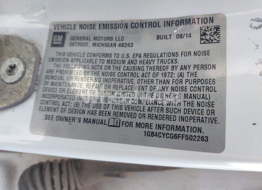 Photo 8 of 2015 Chevrolet Silverado 3500HD CHASSIS WT (VIN 1GB4CYCG6FF502263)