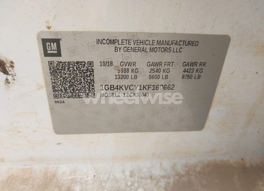 Photo 8 of 2019 Chevrolet Silverado 3500HD CHASSIS WT (VIN 1GB4KVCY1KF160662)